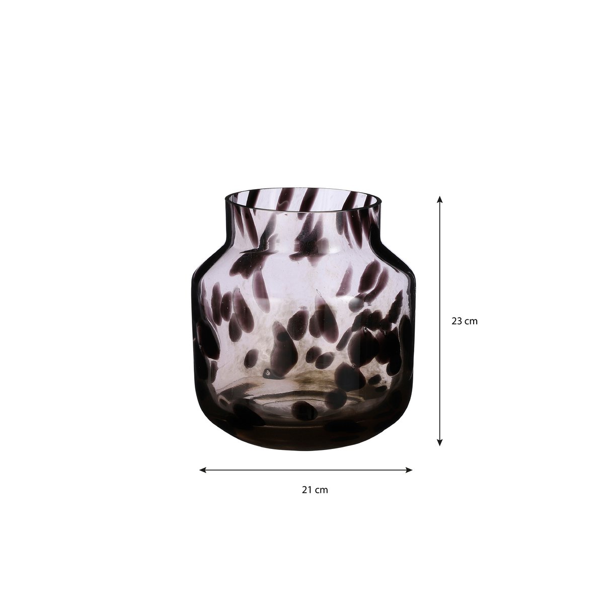 Pantera Vaas - H23 x Ø21 cm - Bruin