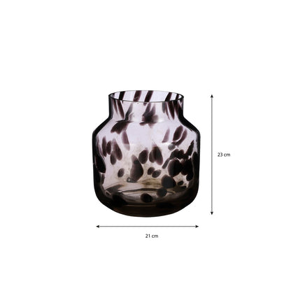 Pantera Vaas - H23 x Ø21 cm - Bruin