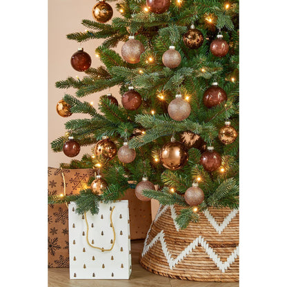 Kerstballen Set - 42 Stuks - Ø7 cm - Glas - Bruin