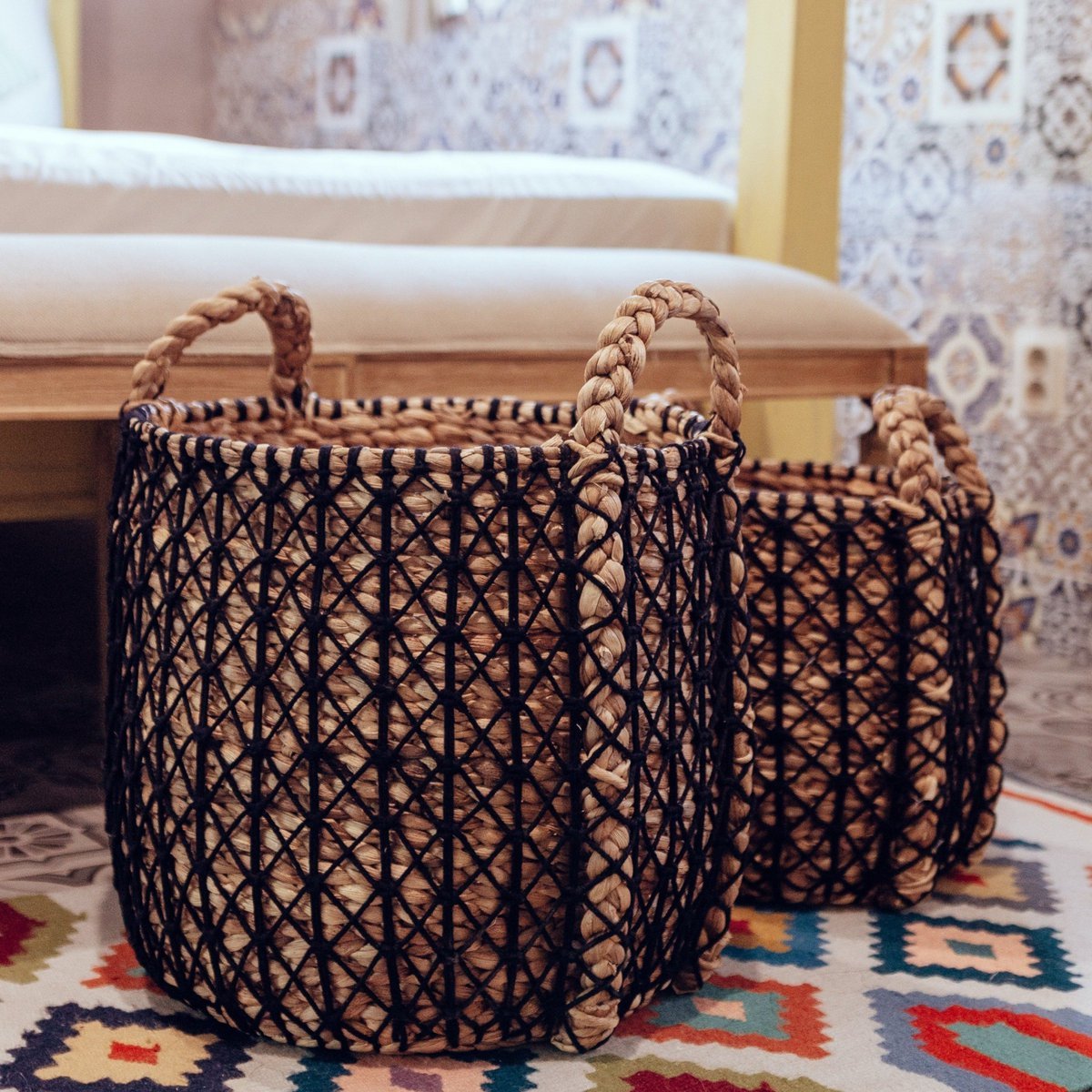 Mand PRAYA gemaakt van waterhyacint