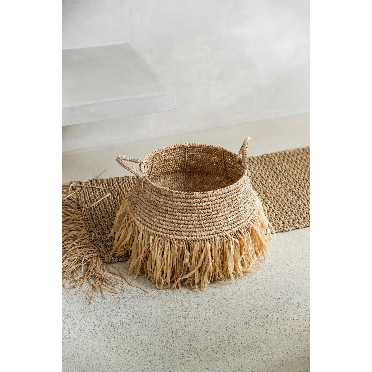 De raffia luxe manden - natuurlijk - groot