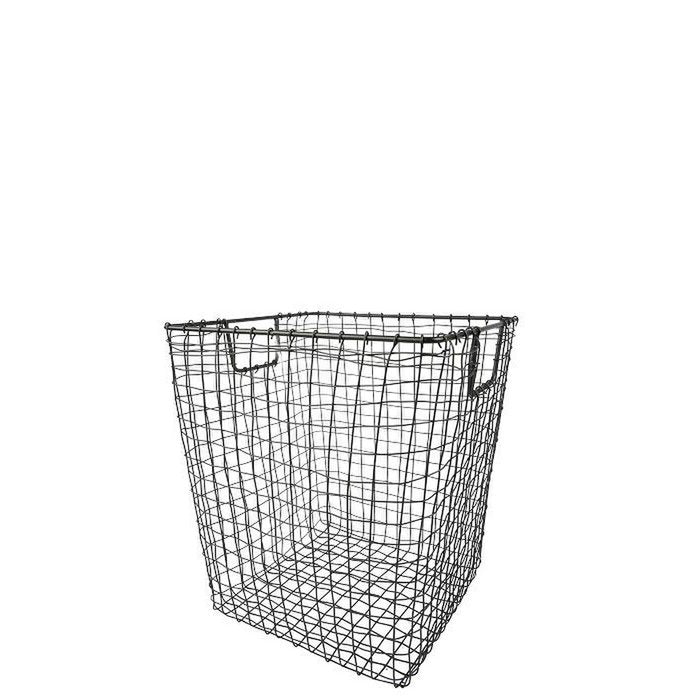 Metalen Mand XL zwart
