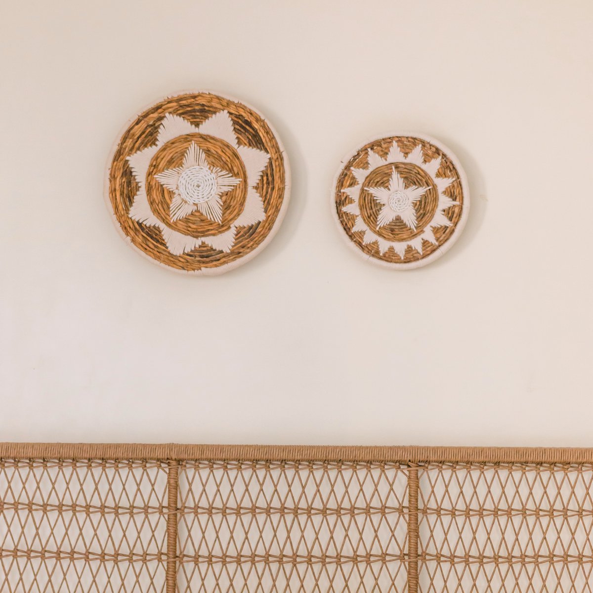 Wanddecoratie schaal GUMA van bananenvezel (2 maten)