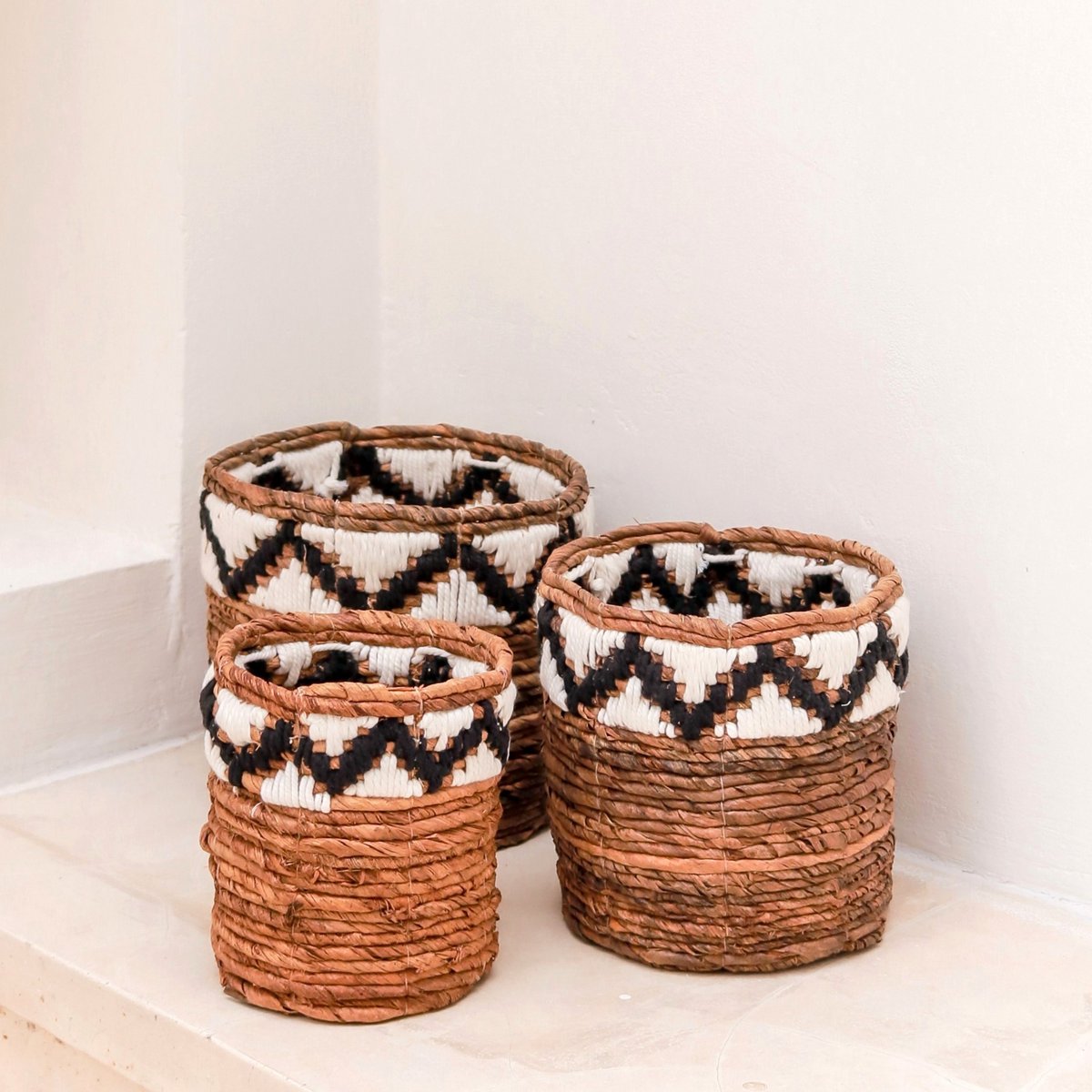 Boho Mand SADARA met Macrame Patroon