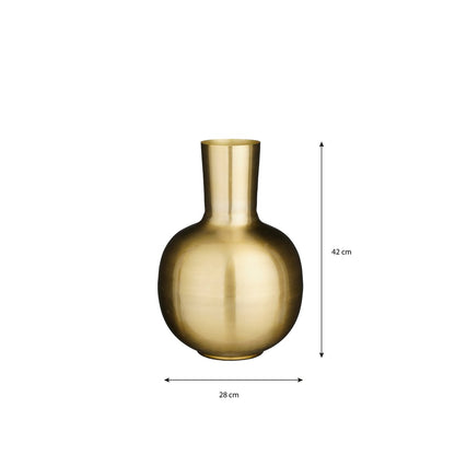 Dara Vaas - H42 x Ø28 cm - Metaal - Goud