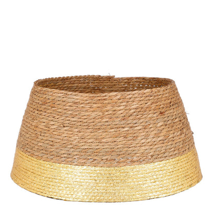 Kerstboomrok - H26 x Ø50 cm - Zeegras - Goud