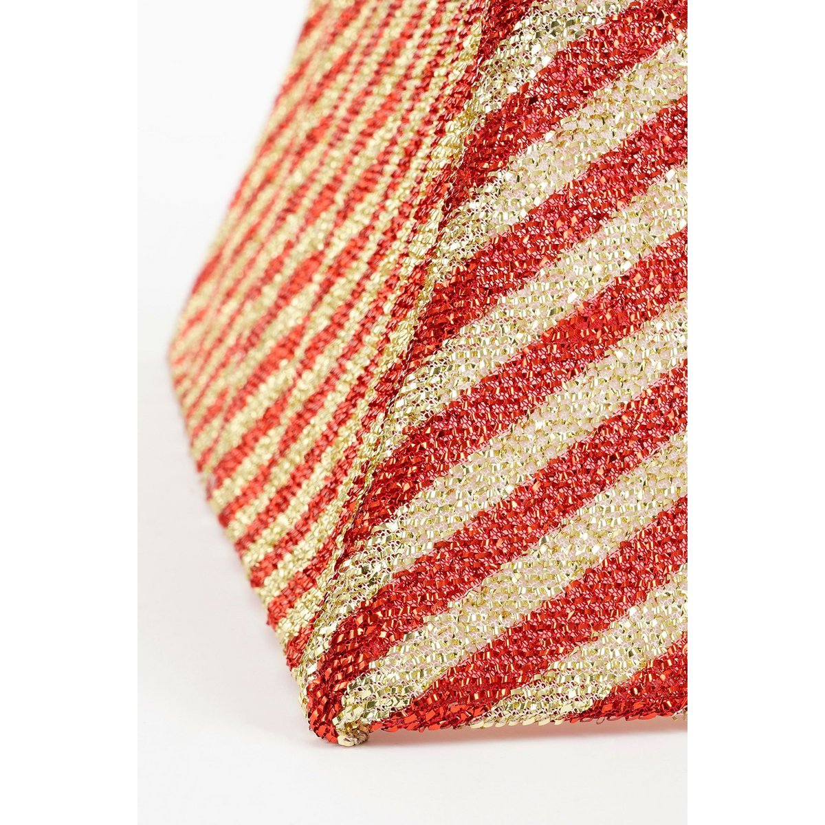 Kerstboomrok - L50 x B50 x H30 cm - Goud, Rood vierkant