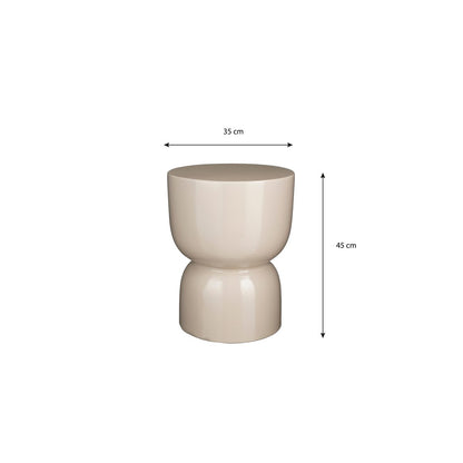 Stage Bijzettafel - H45 x Ø35 cm - Cement - Beige