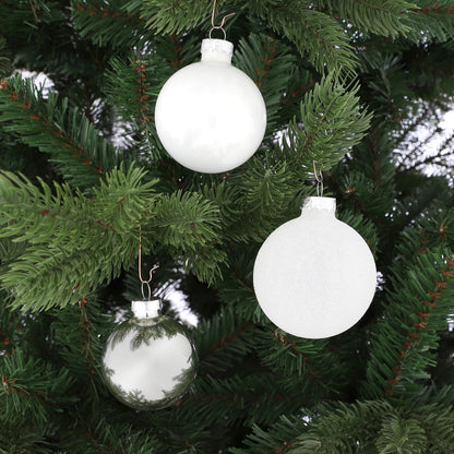 Kerstballen Set - 42 Stuks - Ø7 cm - Glas - Wit
