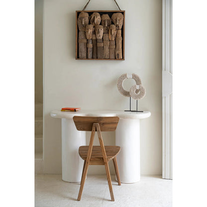 De Papua Shell Disc op standaard - Wit - M