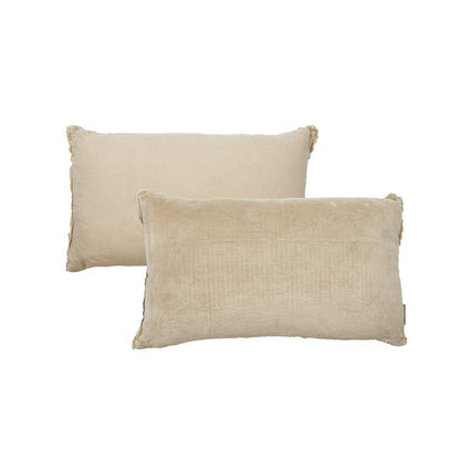 Fluweel/linnen Kussen Lois naturel 50x30