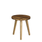 Bold Bijzettafel - H28 x Ø26 cm - Gerecycled Hout - Bruin
