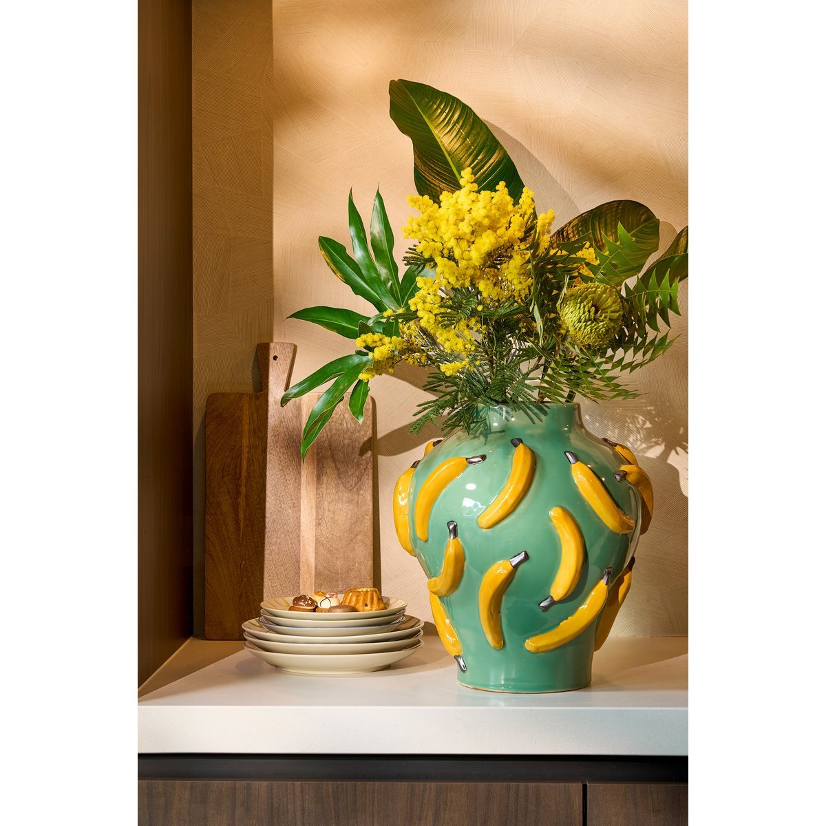 Moza Vaas - H38 x Ø34 cm - Keramiek - Lichtgroen