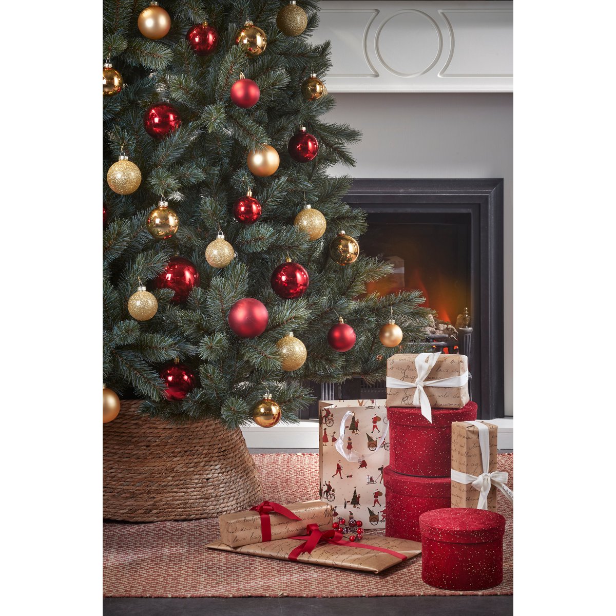 Kerstboomrok - H26 x Ø58 cm - Zeegras - Naturel Bruin