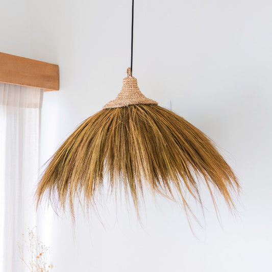 Grote lampenkap van zeegras MAWANA (Ø 53 cm)