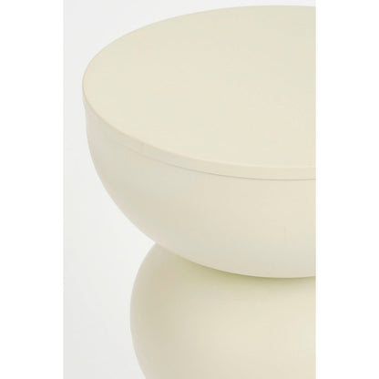 Luna Bijzettafel - H46 x Ø32 cm - IJzer - Off-white