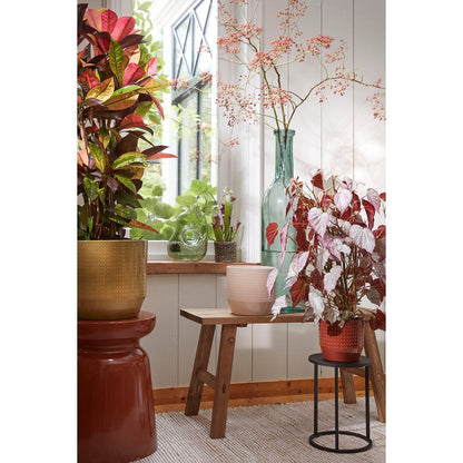 Stage Bijzettafel - H45 x Ø35 cm - Cement - Oranje/Terra