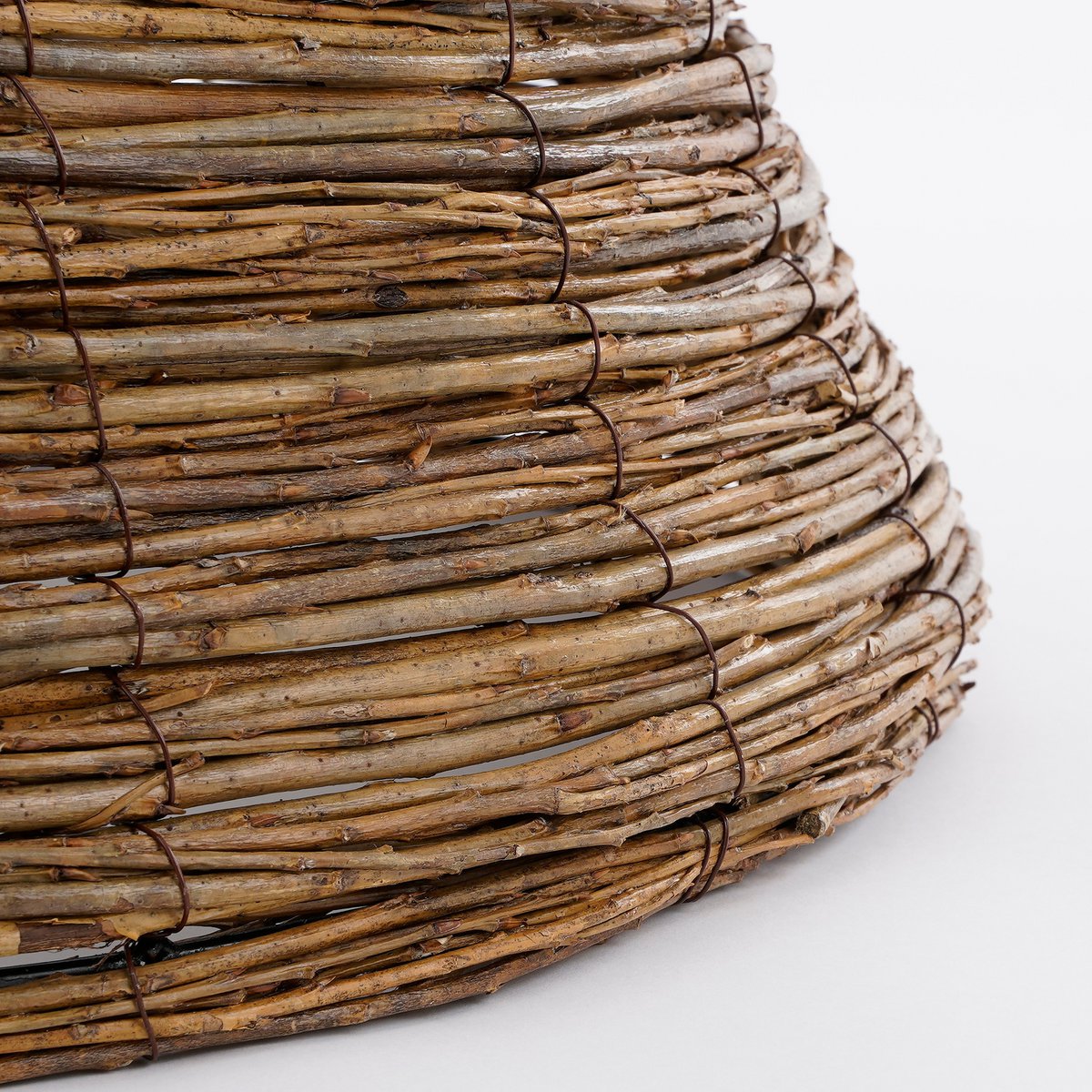 Kerstboommand - H21 x Ø50 cm - Wilgentakken - Bruin