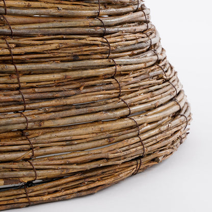 Kerstboommand - H21 x Ø50 cm - Wilgentakken - Bruin