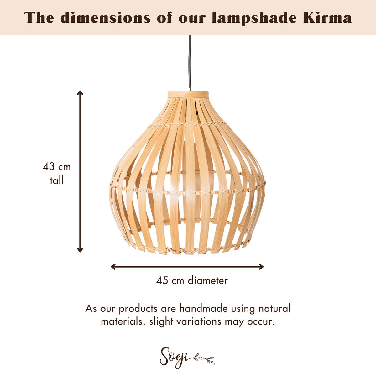 Bamboe Lampenkap KIRMA (Ø 45 cm)