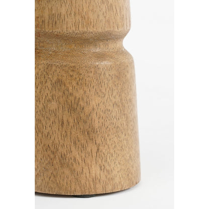 Nino Kandelaar - H10 x Ø21 cm - Mangohout - Donkerbruin