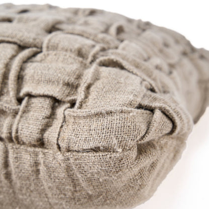 De linnen kruisstafkussenhoes - natuurlijk