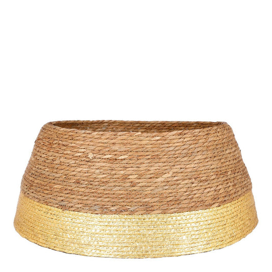 Kerstboomrok - H26 x Ø58 cm - Zeegras - Goud