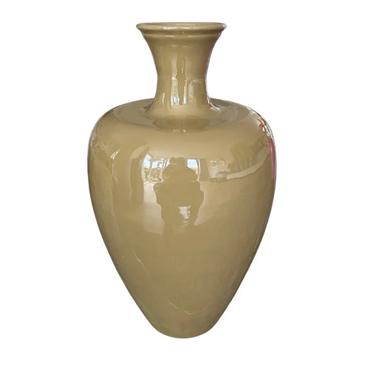 Vaas metaal - Khaki 36cm hoog