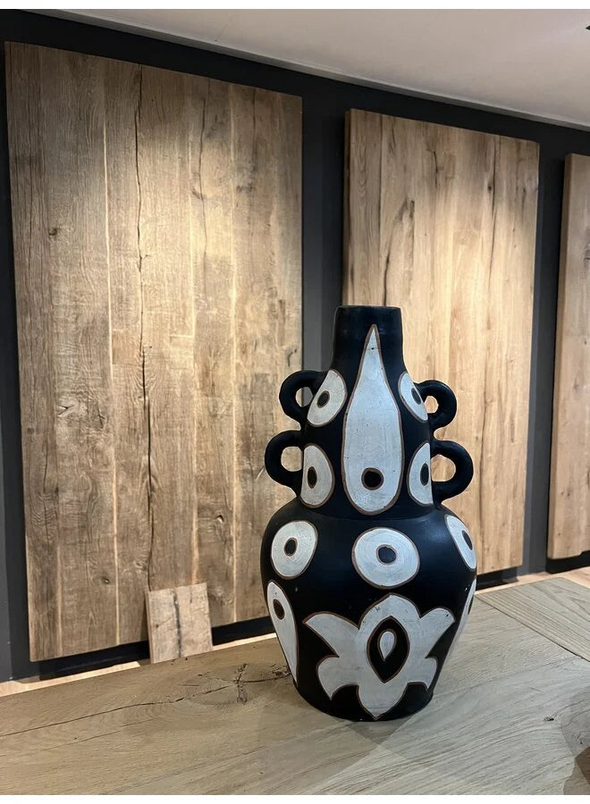 Vaas inheems terracotta dubbel oor